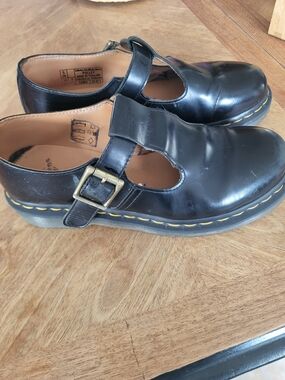 Dr. Martens Black Leather Mary Jane Shoes